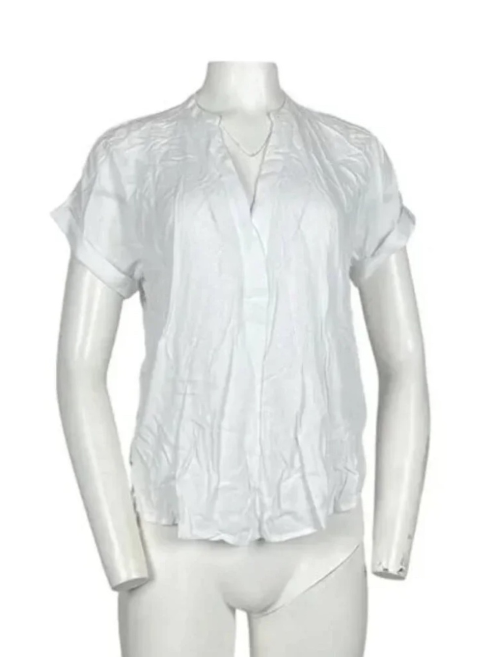 Forever 21 White Short Sleeve Blouse XS - Picture 2 of 4